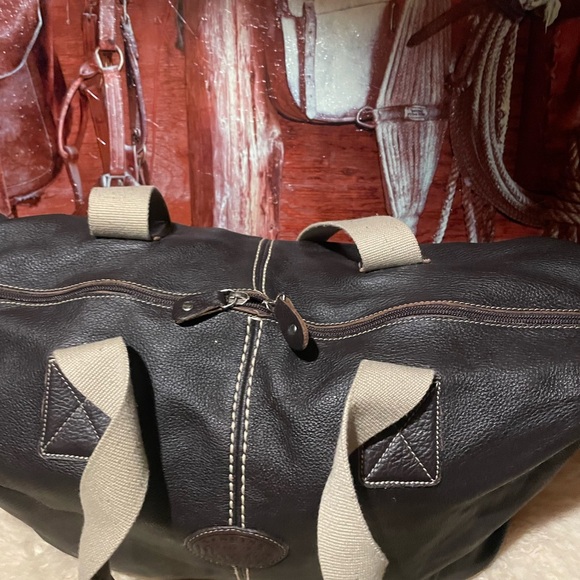 Roots XXL leather duffel bag - Picture 5 of 12